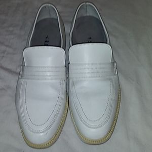 Bates White slip-on loafers.